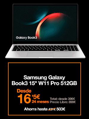SAMSUNG GALAXY BOOK3 15 512GB GRIS